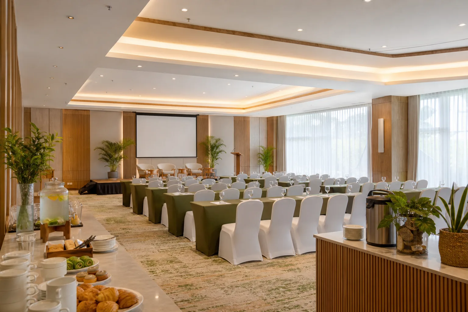 Ilustrasi penataan ballroom untuk gathering